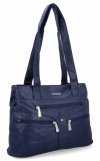 Torebka Damska typu Shopper Bag firmy Hernan Ciemno Granatowa