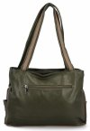 Dwukomorowa Torebka Damska Shopper Bag firmy Hernan Zielona/Ziemista