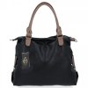 Duża Torebka Damska Shopper Bag XXL firmy Hernan Czarna/Ziemista
