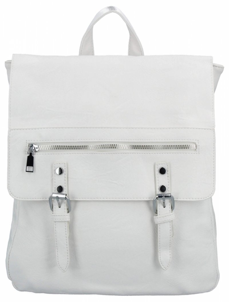 Plecak Damski w Stylu Vintage XL firmy Herisson Biały