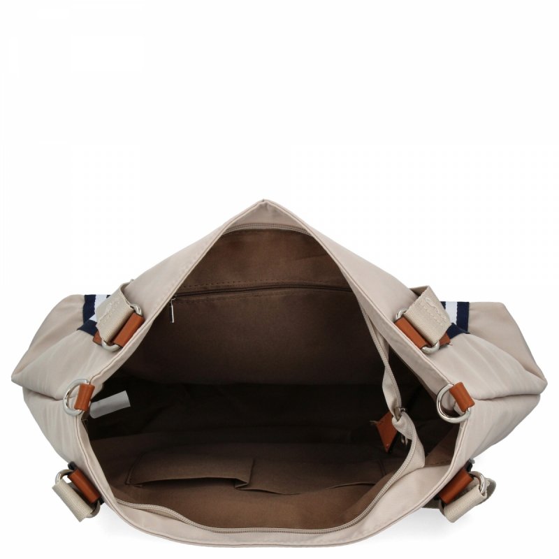 Torebka Damska typu Shopper Bag firmy Hernan Beżowa