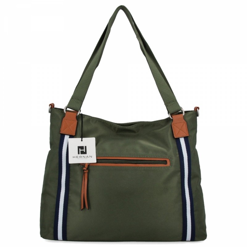 Torebka Damska typu Shopper Bag firmy Hernan Zielona