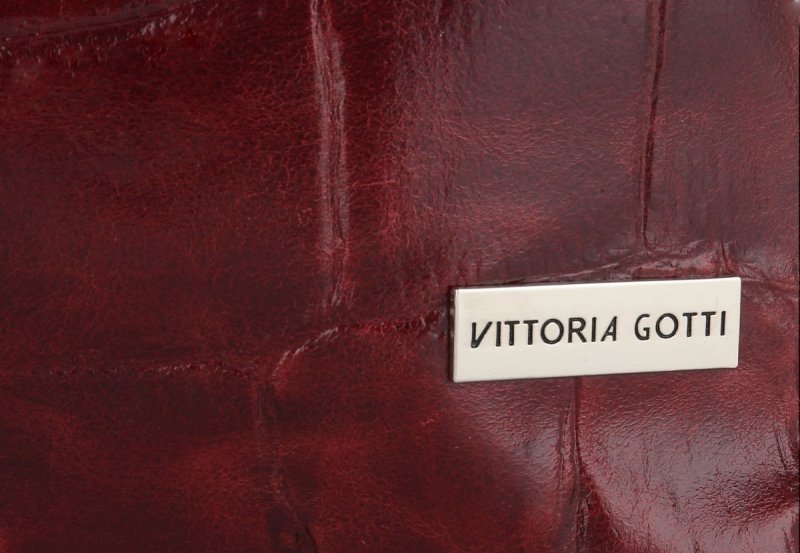 Torebka Skórzana Shopper Bag VITTORIA GOTTI Bordowa