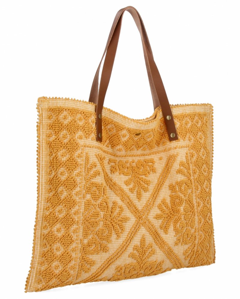 Modna Torebka Shopper Bag Żółta