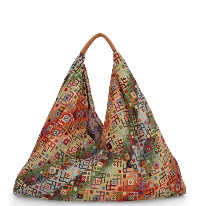 Modna Torebka Shopper Bag we Wzory Multikolor