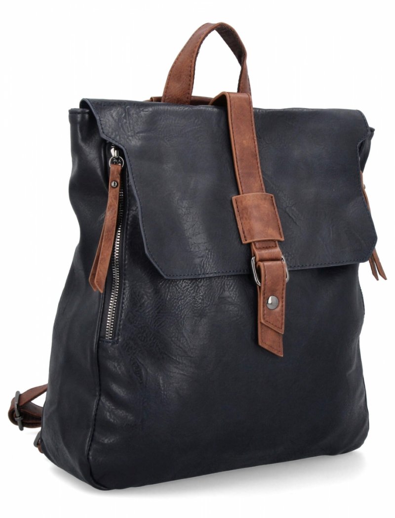 Duży Plecak Damski w Stylu Vintage firmy Herisson Granatowy