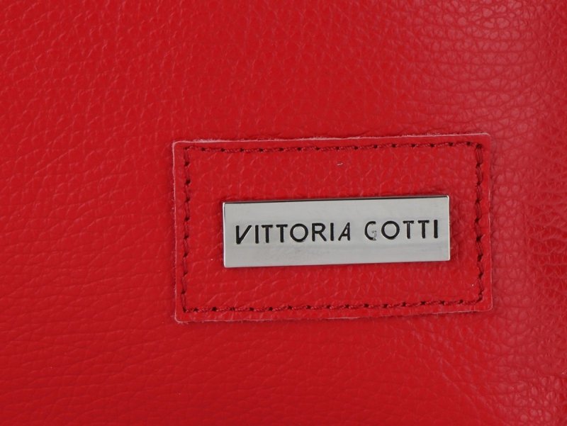 Torebka Skórzana VITTORIA GOTTI Made in Italy Czerwona