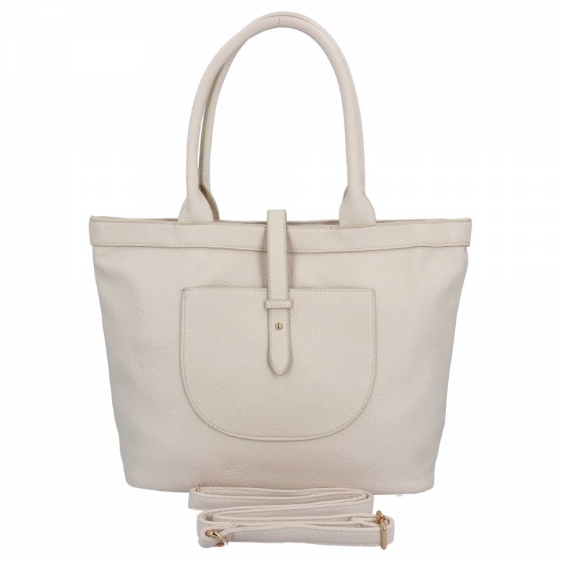 Torebka Damska XL typu Shopper Bag firmy Herisson Beżowa