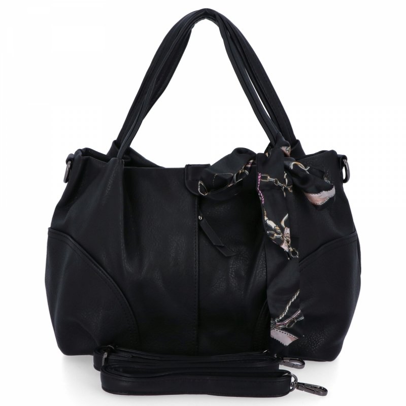 Torebka Damska typu Shopper Bag firmy Herisson Czarna