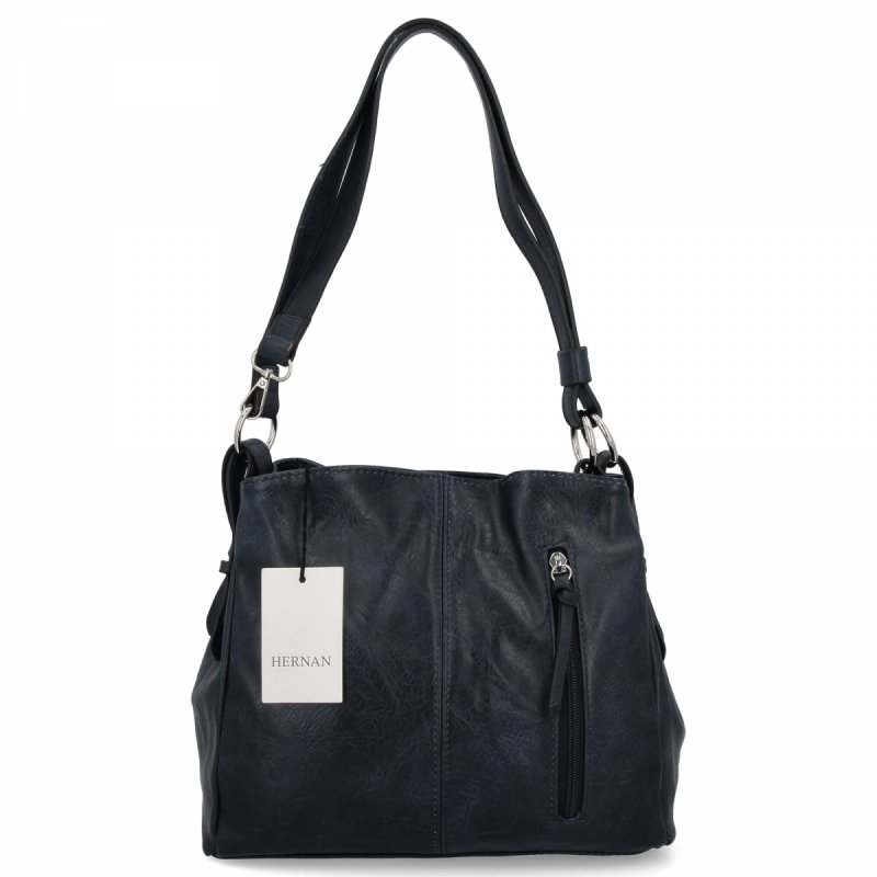 Torebka Damska Shopper Bag XL firmy Hernan Granatowa
