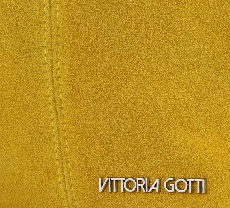 Torebka Skórzana VITTORIA GOTTI Made in Italy Żółta
