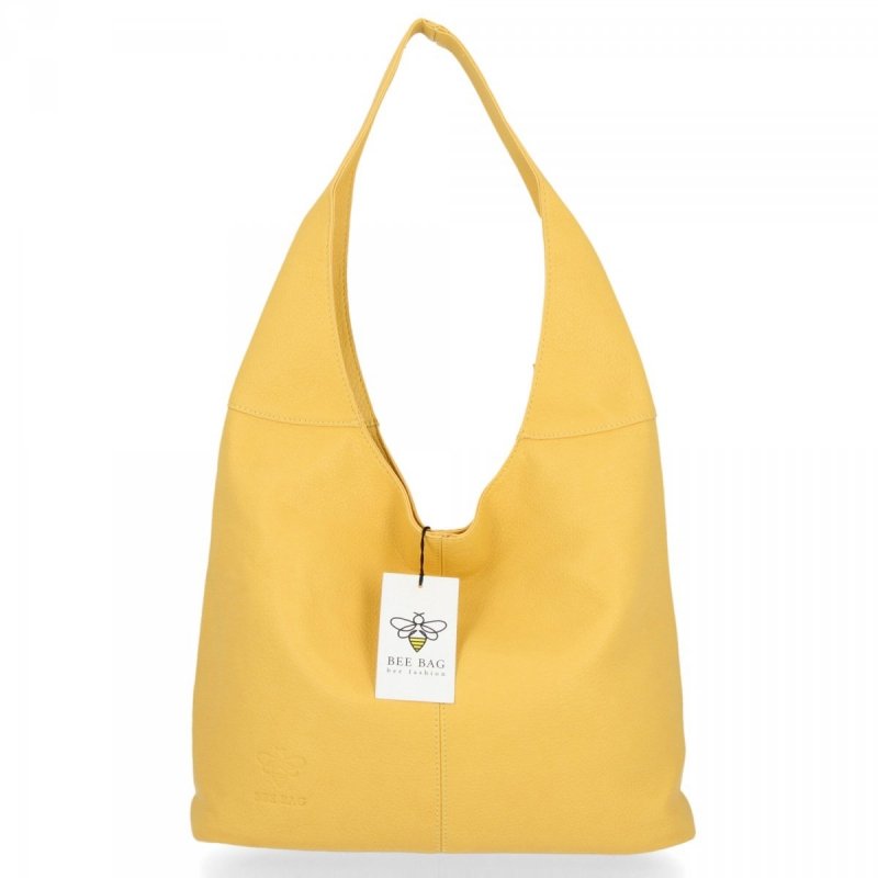 BEE BAG Torebka Damska Shopper Listonoszka Lena Żólta