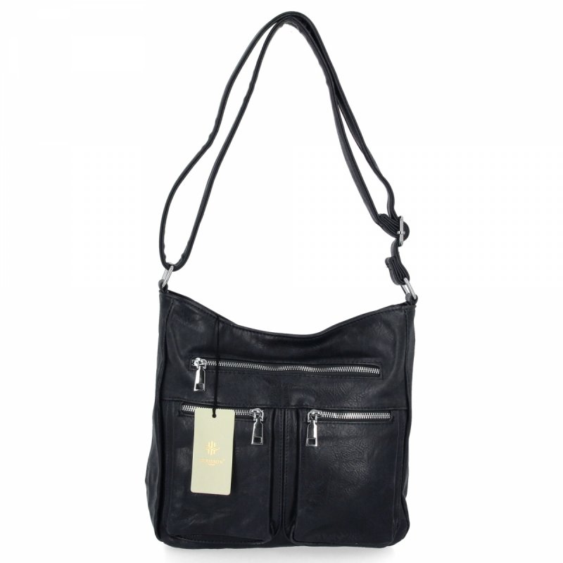 Miejska Torebka Damska Listonoszka firmy Herisson Czarna