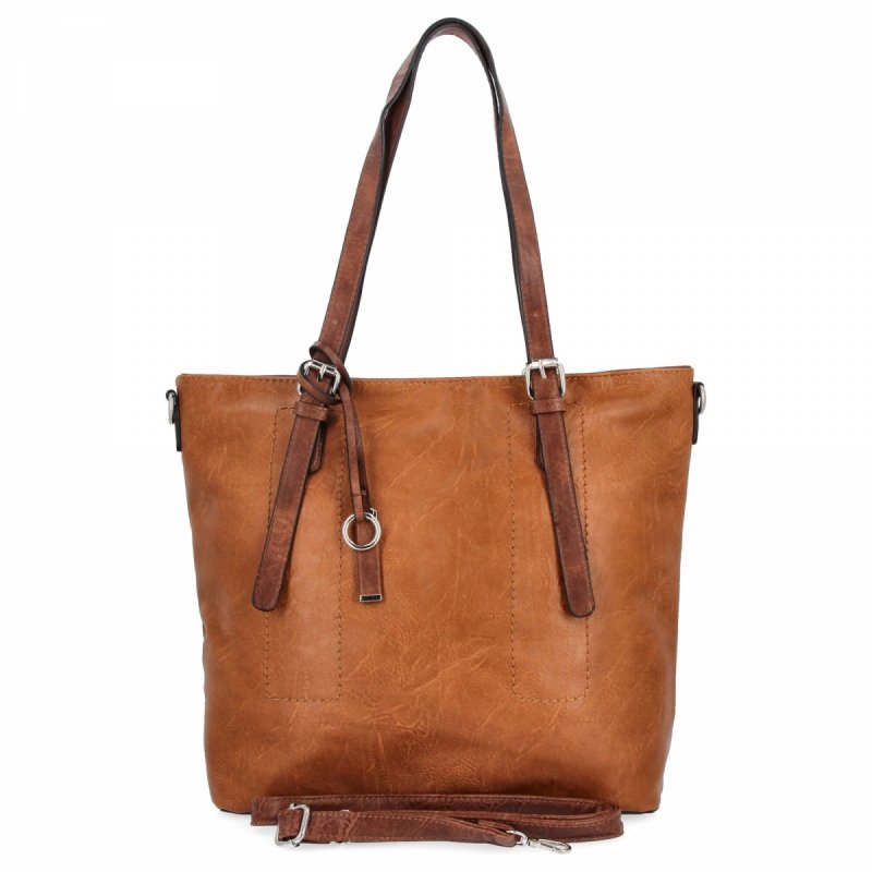 Uniwersalna Torebka Damska Shopper Bag XL firmy Hernan Ruda/Brązowa