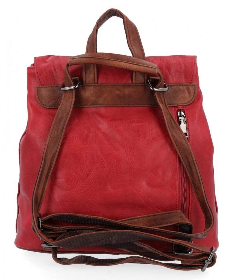 Plecak Damski w Stylu Vintage firmy Herisson Czerwony