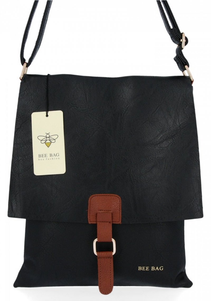 BEE BAG Torebka Damska Listonoszka Napoli Czarna