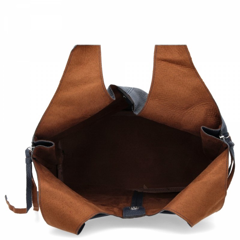 Torebka Damska Shopper Bag z Kosmetyczką firmy Herisson Granatowa
