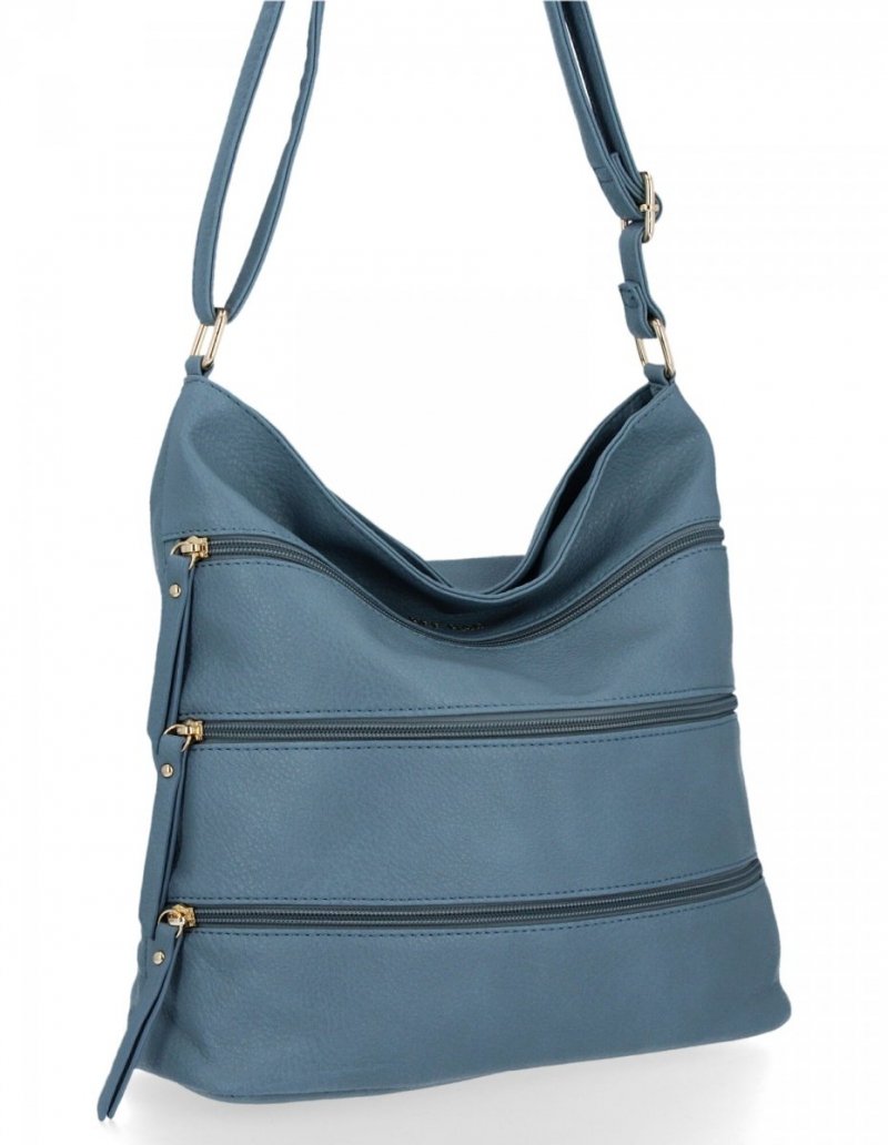 BEE BAG Torebka Damska Listonoszka Celine Niebieska