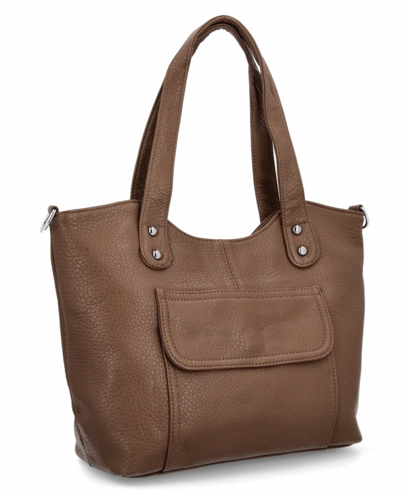 Torebka Damska typu Shopper firmy HerissonCiemno Beżowa