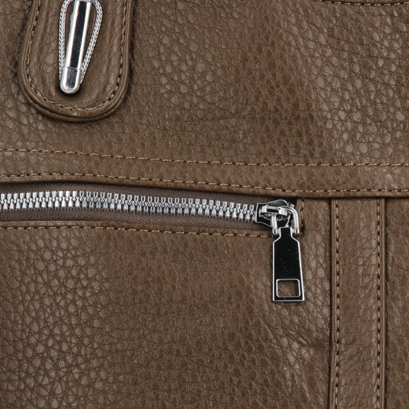 Torebka Damska typu Shopper Bag firmy Herisson Ciemno Ziemista