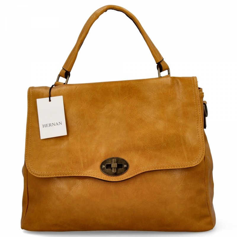 Torebka Damska w Stylu Vintage firmy Hernan Jasno Ruda