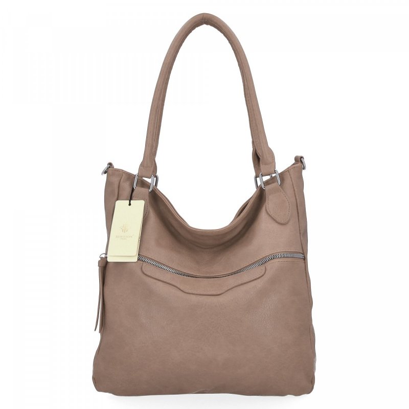 Uniwersalna Torba Shopper Bag XL firmy Herisson Ciemno Beżowa