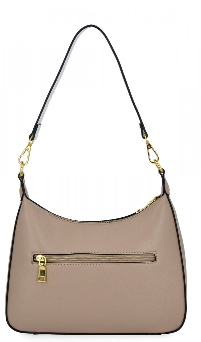 Stylowa Torebka Damska Na Ramię firmy Herisson  Ciemno Beżowa