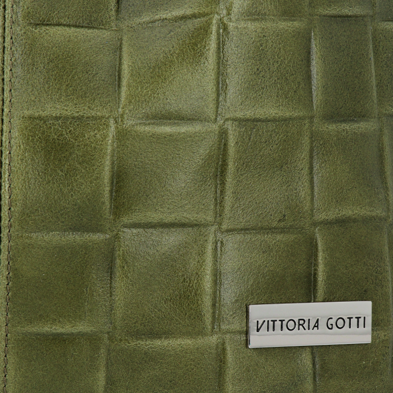 Torebka Skórzana VITTORIA GOTTI Made in Italy Khaki