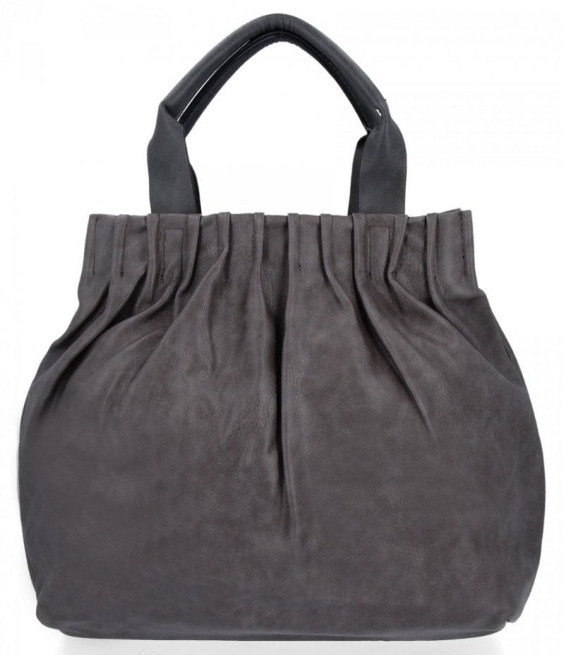 Miejska Torebka Damska XL Shopper Bag firmy Hernan Szara