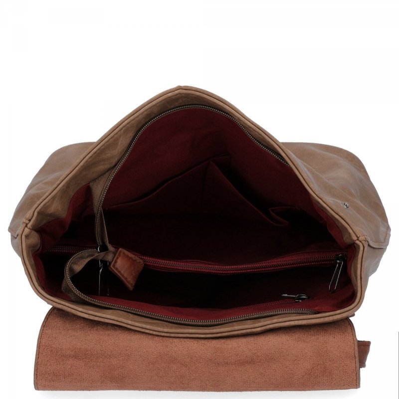 Plecak Damski w Stylu Vintage firmy Herisson Ciemno Beżowy