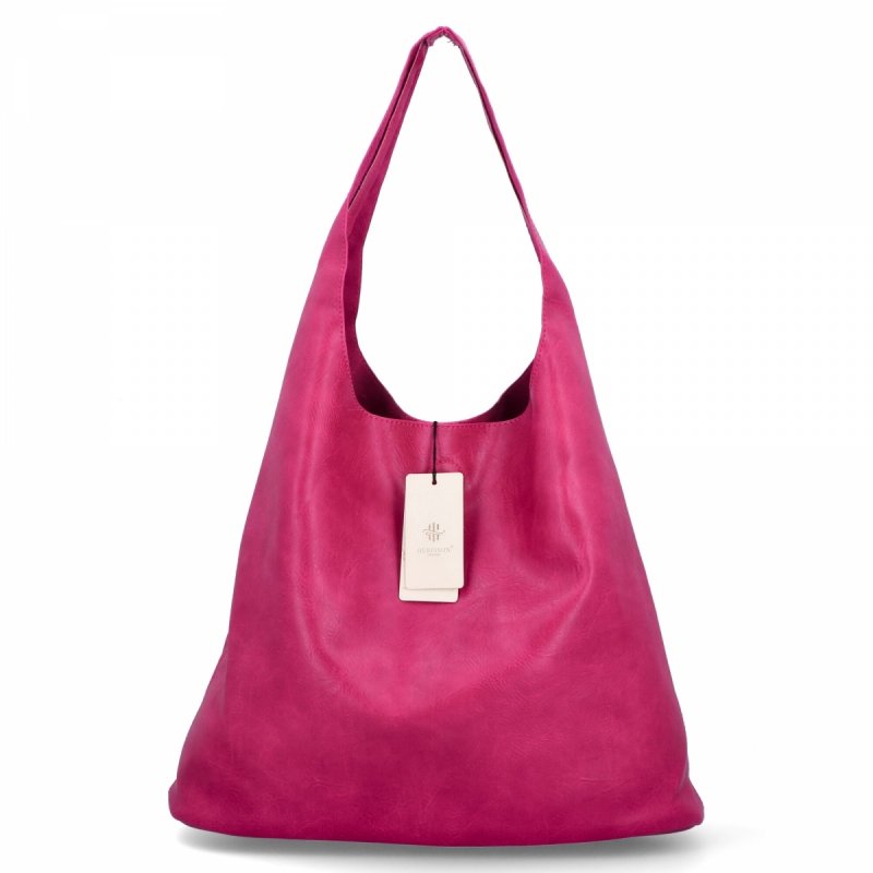 Duża Torebka Damska XL Shopper Bag z Kosmetyczką firmy Herisson Różowa