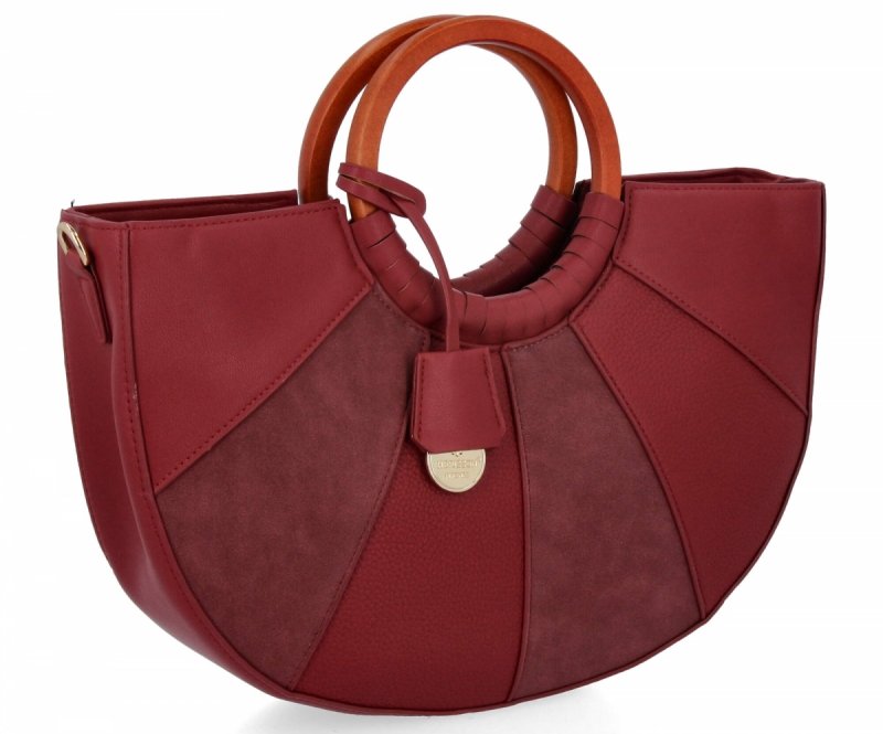 Torebka Damska Modny Kuferek firmy Herisson Bordowa