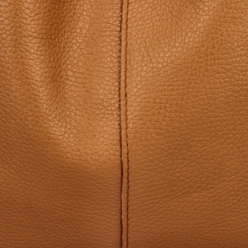 Torebka Skórzana Shopper Bag z Kosmetyczką Ruda