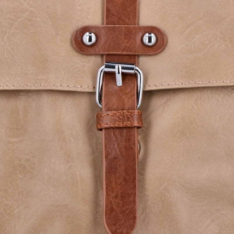 Plecak Damski w Stylu Vintage firmy Herisson Ciemno Beżowy