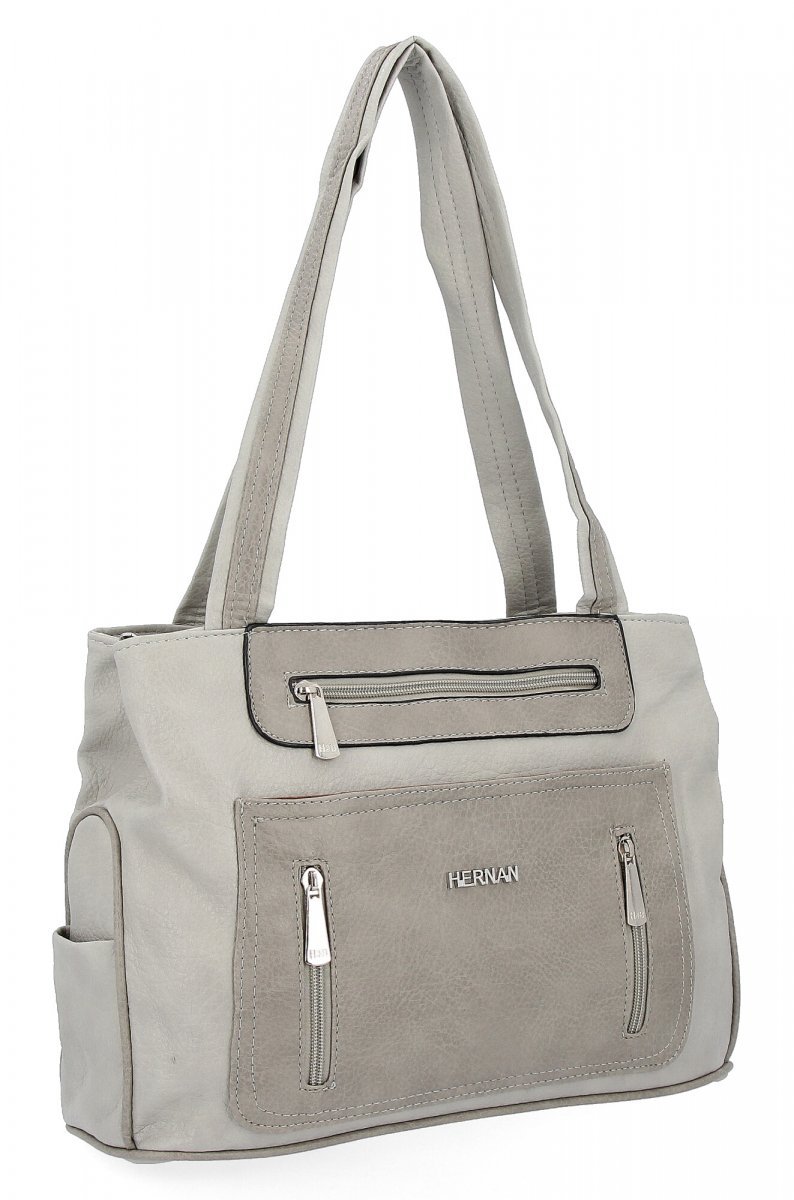 Torebka Shopper Bag firmy Hernan Jasno Szara