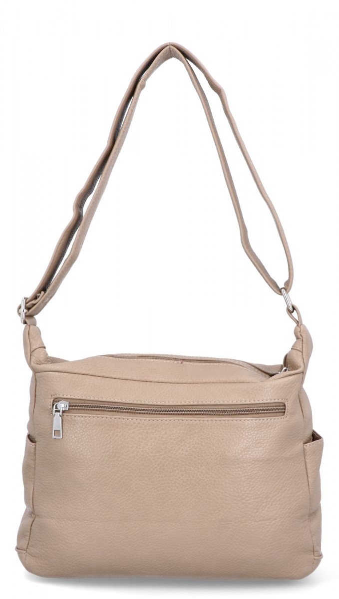 Torebka Damska Listonoszka 2 Komory firmy Hernan Ciemno Beżowa