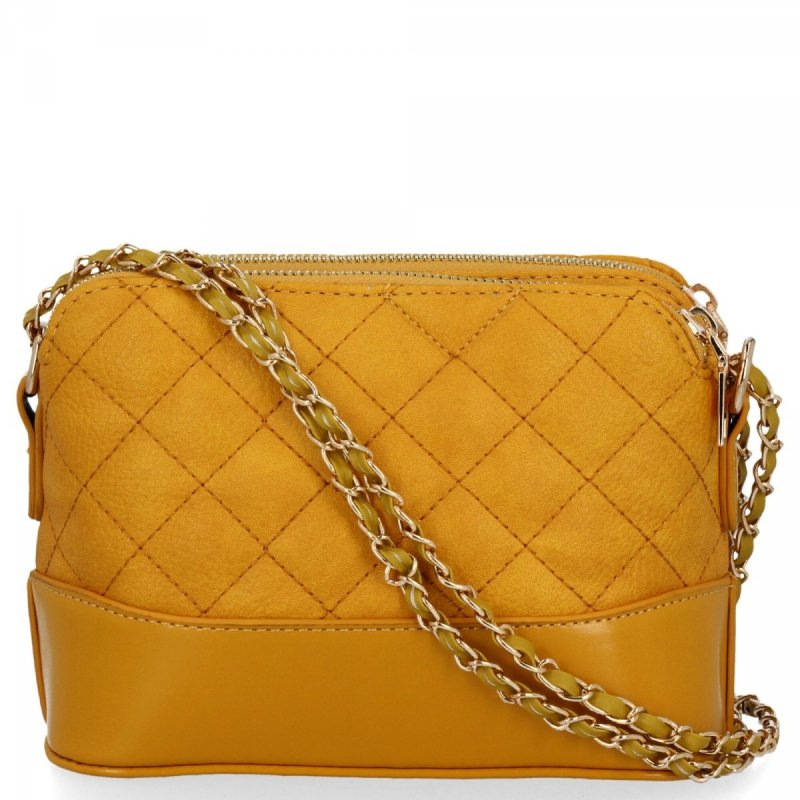 BEE BAG Torebka Damska Listonoszka Paris Żółta