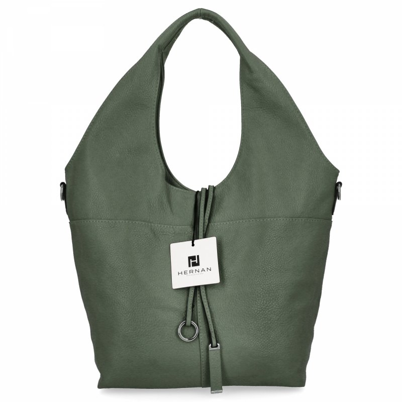 Torebka Damska Na Co Dzień Shopper Bag firmy Hernan Jasno Zielona