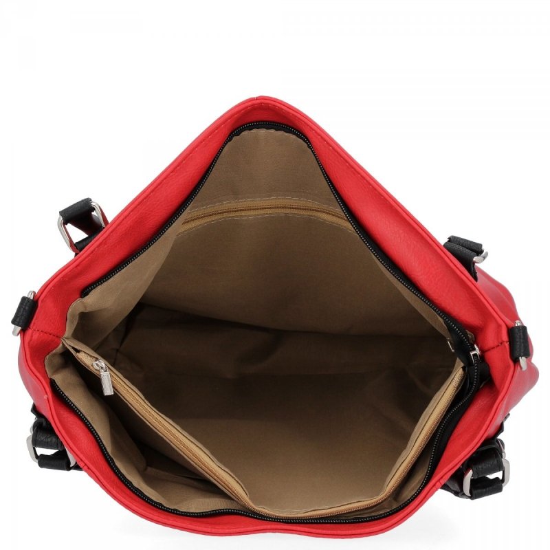 Torebka Damska Shopper Bag XL firmy Hernan Czerwona
