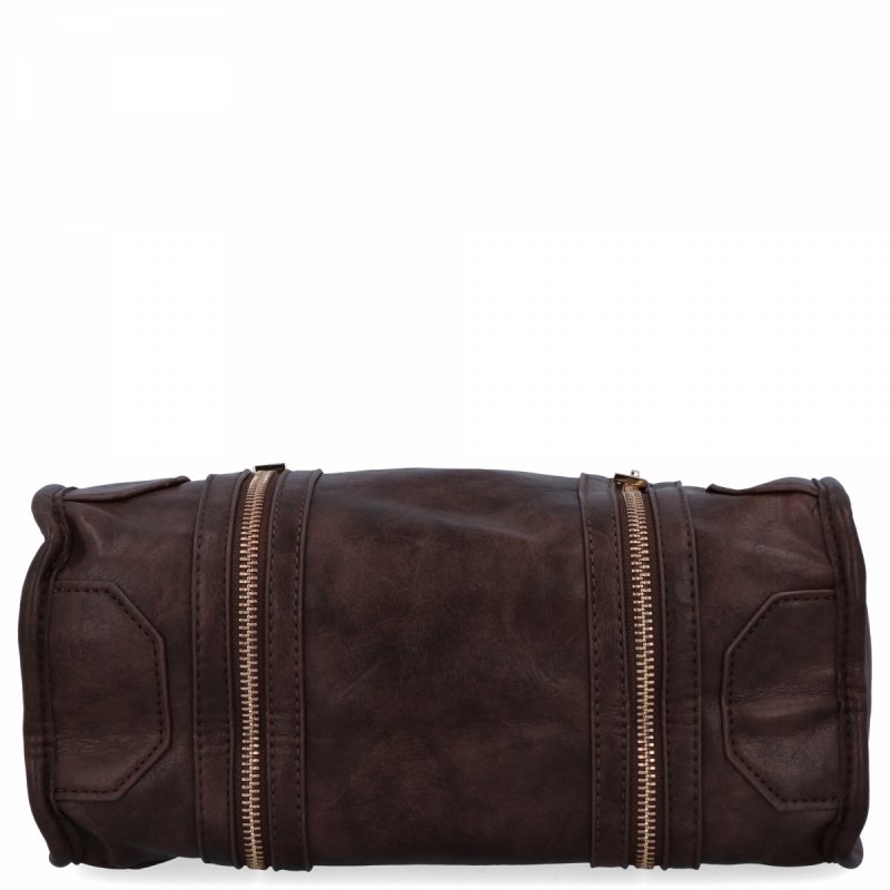 Torebka Damska w Stylu Vintage firmy Herisson Czekoladowa