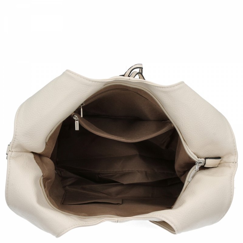 Torebka Damska Na Co Dzień Shopper Bag firmy Hernan Beżowa