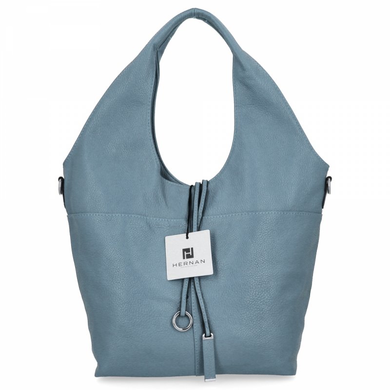 Torebka Damska Na Co Dzień Shopper Bag firmy Hernan Błękitna