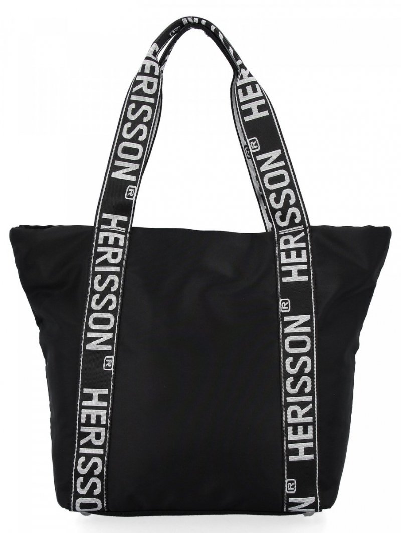 Modna Torebka Shopper Bag XL firmy Herisson Czarna