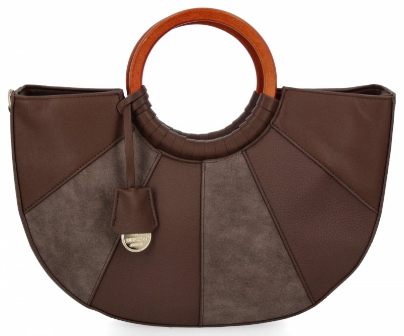 Torebka Damska Modny Kuferek firmy Herisson Czekoladowa