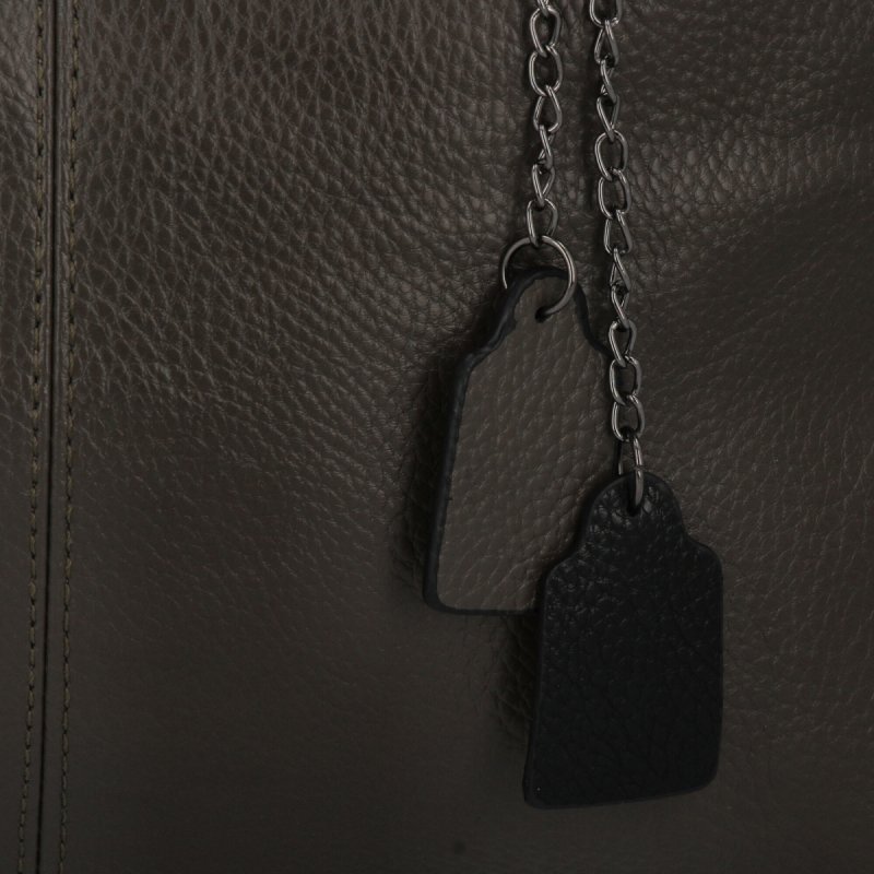 Torebka Damska Shopper Bag XL firmy Hernan Szara/Czarna