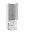 AQUAFORM - słupek łazienkowy wiszący 1D 2S OTTIMA biały połysk 40x140x32  AQ.401-1204011