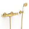 TRES CLASIC Bateria termostatyczna naścienna prysznicowa- Złoto 24k 24216409OR