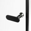 NEW TRENDY Drzwi wnękowe New Soleo Black 100x195, wahadłowe, pojedyncze, ze wzorem kratki D-0278A