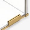 NEW TRENDY Drzwi wnękowe SMART GOLD BRUSHED 1D U 120x200 szkło czyste 8mm Active Shield 2.0 - UCHWYT RELING EXK-7512
