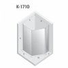 NEW TRENDY Kabina prysznicowa New Soleo Gunmetal Brushed, pięciokątna, asymetryczna, drzwi pojedyncze 100x80 K-1710